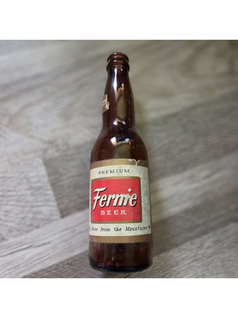Fernie Beer Vintage 1967 Brown Glass Bottle Interior Breweries Creston BC 12oz